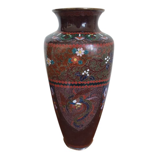 Giappone, periodo Meiji Vaso cloisonné 18,5 cm (h)