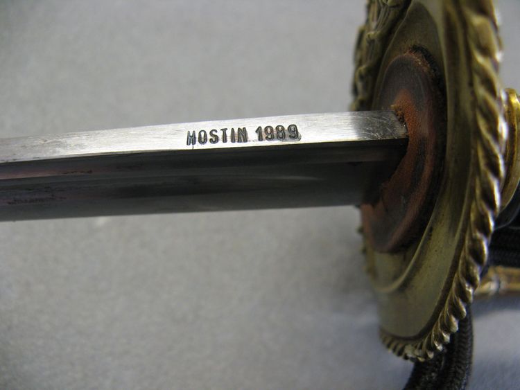 Naval officer's saber by Hostin.