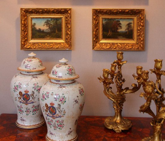 Deux Huiles Sur Toile Figurant Des Paysages D’époque Fin XIX ème Siècle Signée "caloiz" (?)