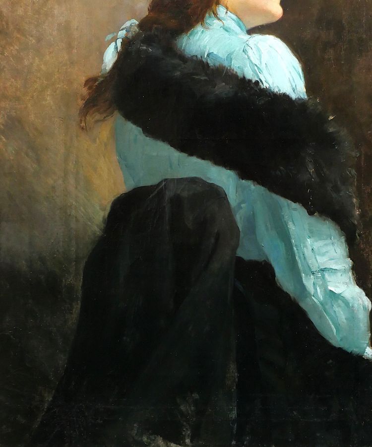 Alfred-Marie MISARD 1875-1914 Portrait de femme, tableau, 1903, impressionnisme Art Nouveau