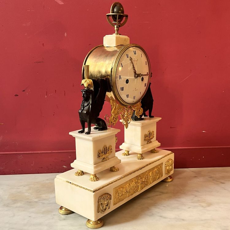 Rare Etruscan clock, late Louis XVI period