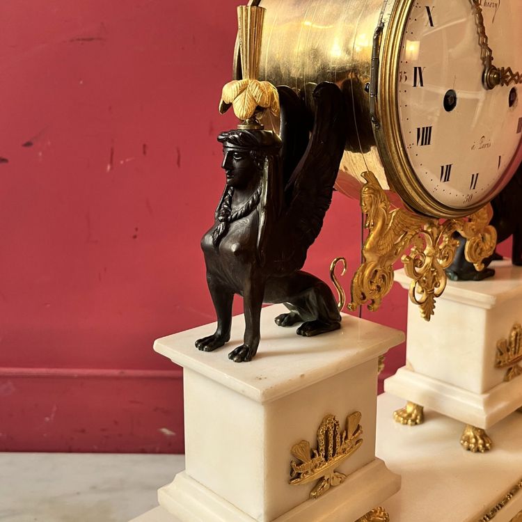 Rare Etruscan clock, late Louis XVI period