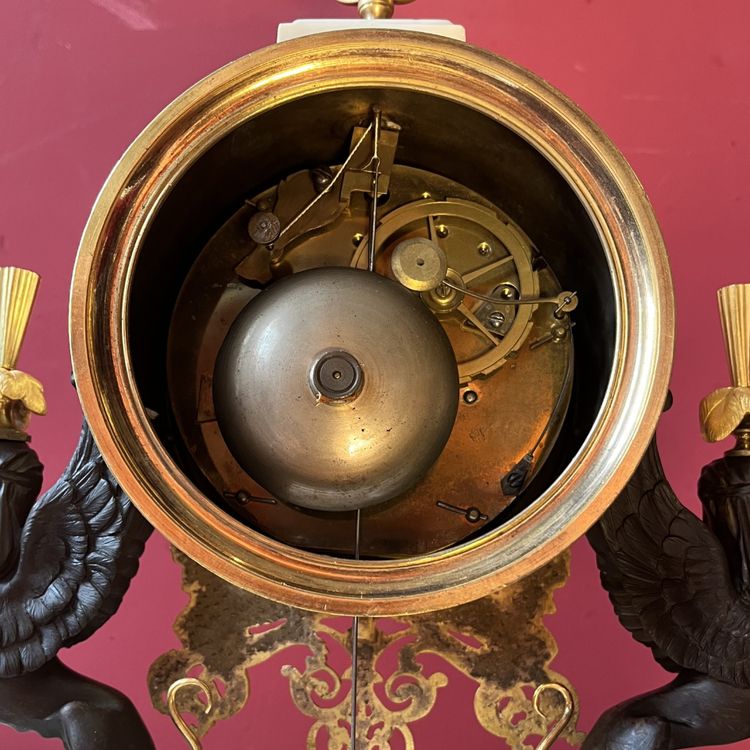 Rare Etruscan clock, late Louis XVI period
