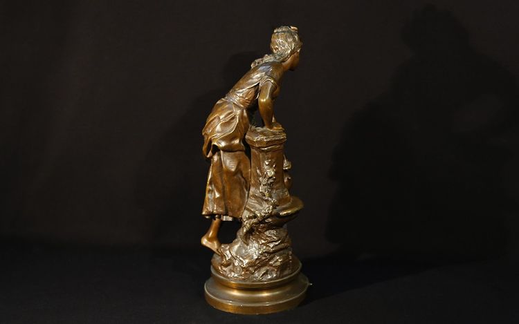 Scultura in bronzo firmata Louis Gossin