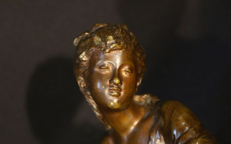 Scultura in bronzo firmata Louis Gossin