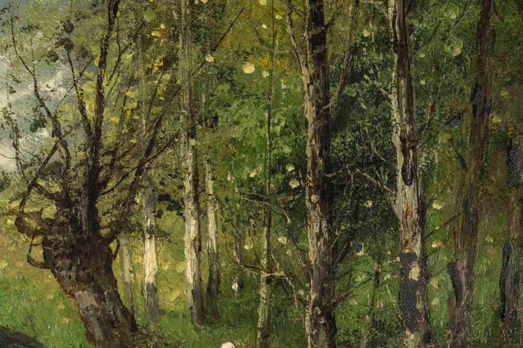 Coppia di dipinti di paesaggi, fine del XIX secolo