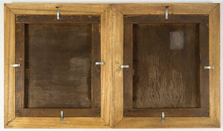 Coppia di dipinti di paesaggi, fine del XIX secolo