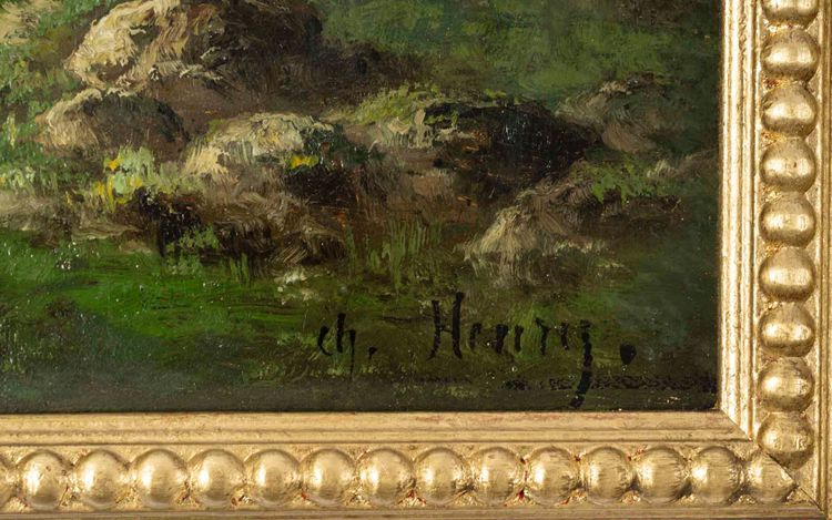 Coppia di dipinti di paesaggi, fine del XIX secolo