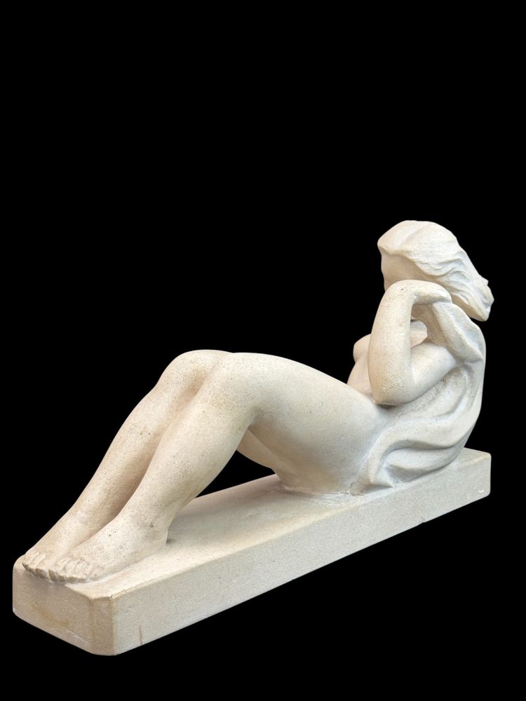 Visio Tessa - Scultura Art Deco, donna reclinata