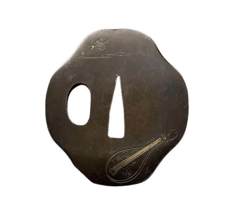 TSUBA Otafuku Mokko - Giappone - Periodo Edo (1603-1868)