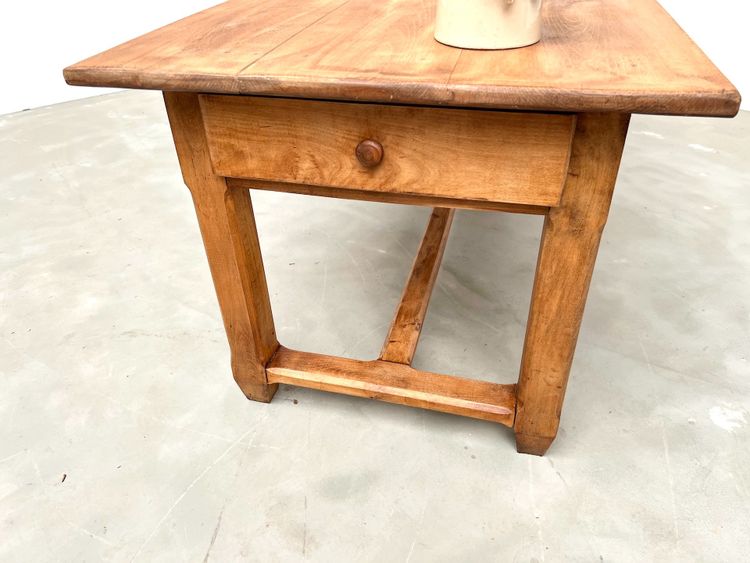 Large farm table in solid beech from the 50s