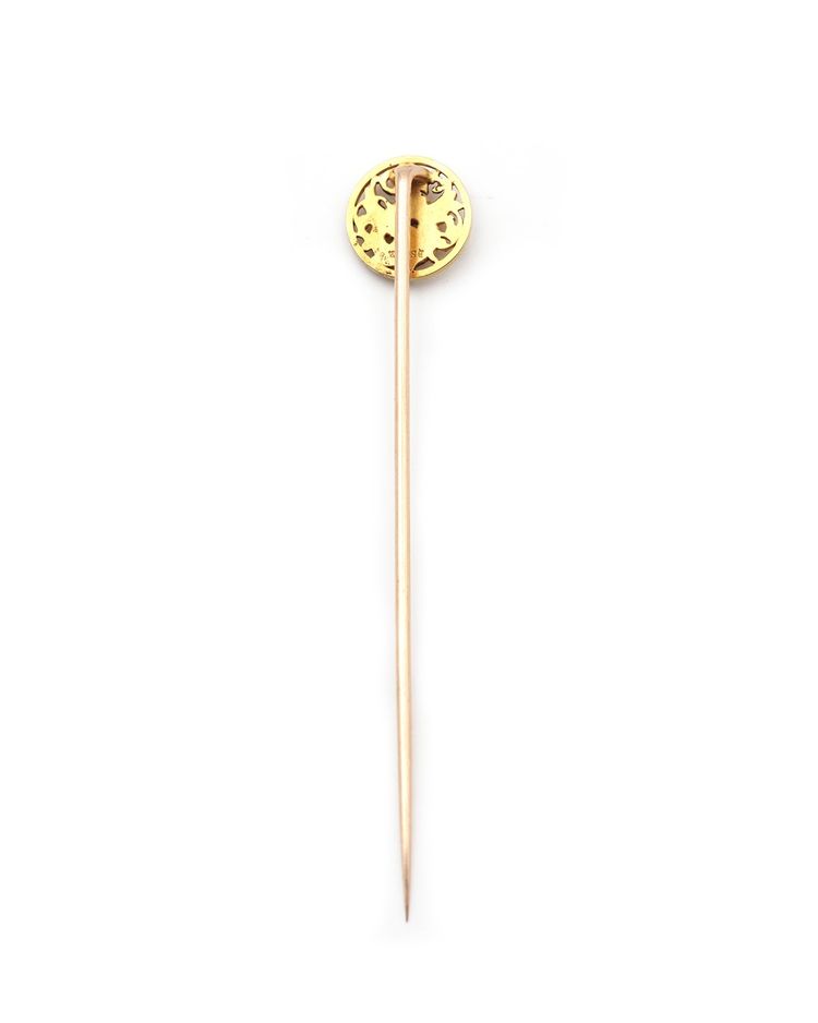Wiese Chimäre Nadel aus 18k Gold, Krawattennadel, Neo-Renaissance, Neo-Gotik, mittelalterlich