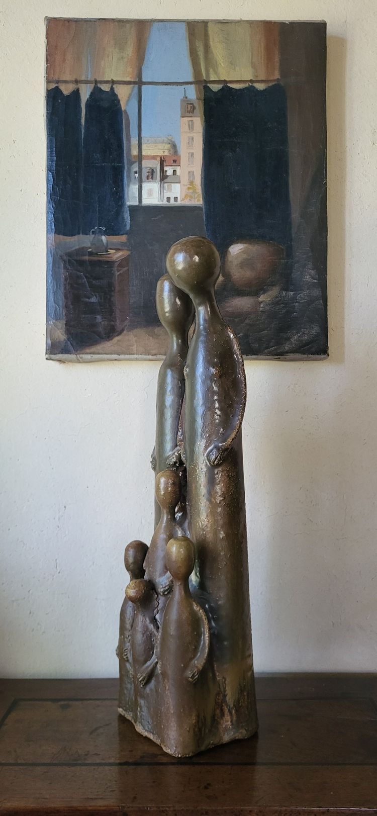 Sculpture en grès "La Famille" Maume, Héraud, Pereira, La Borne