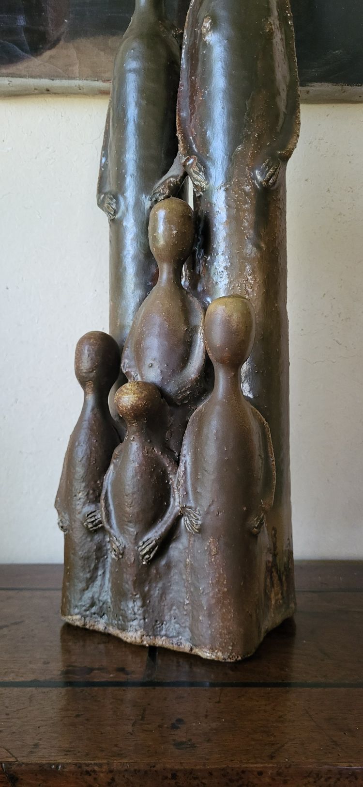 Sculpture en grès "La Famille" Maume, Héraud, Pereira, La Borne