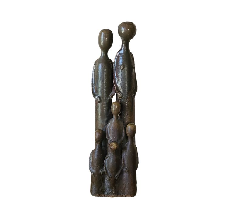 Sculpture en grès "La Famille" Maume, Héraud, Pereira, La Borne