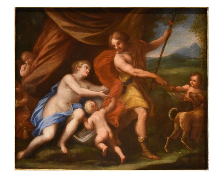 Giuseppe Bartolomeo Chiari (Rome 1654–1727), Venus With Adonis And Cupid