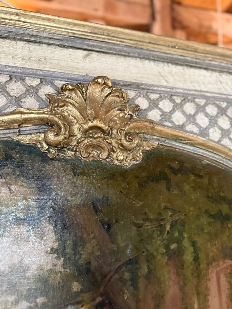 Peinture de boiseries ou de trumeaux datant du 19e siècle belle peinture 