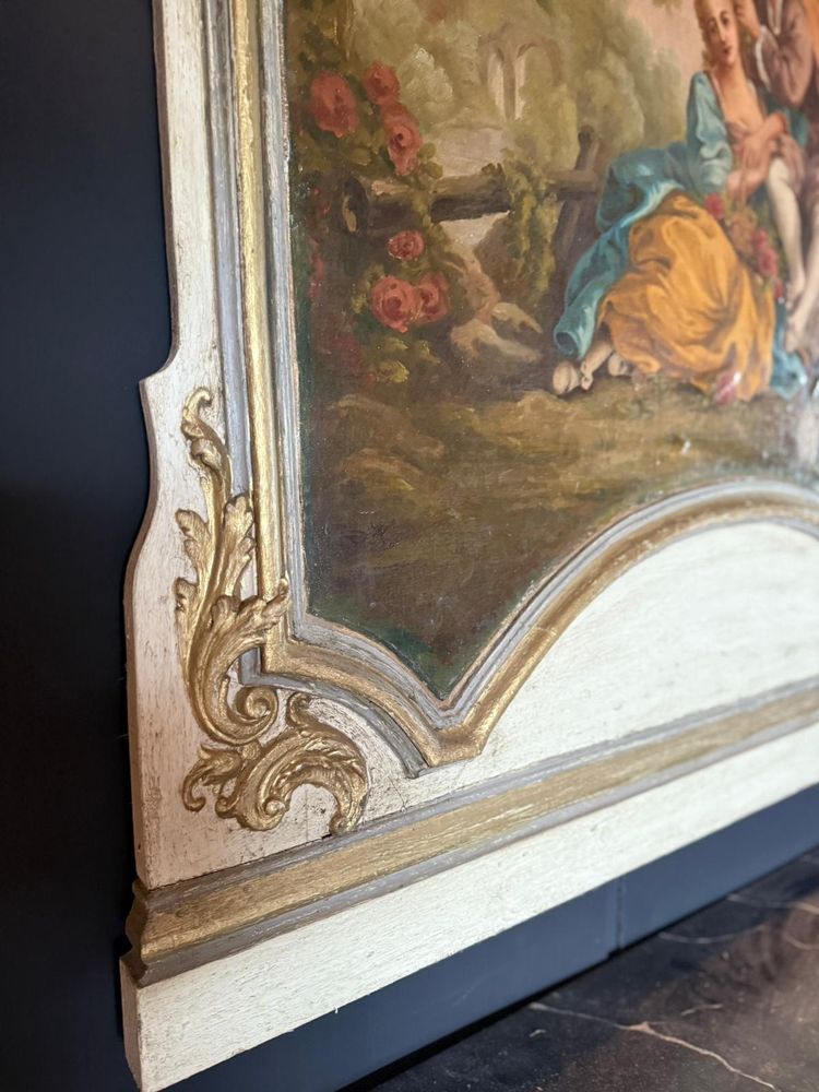 Peinture de boiseries ou de trumeaux datant du 19e siècle belle peinture 