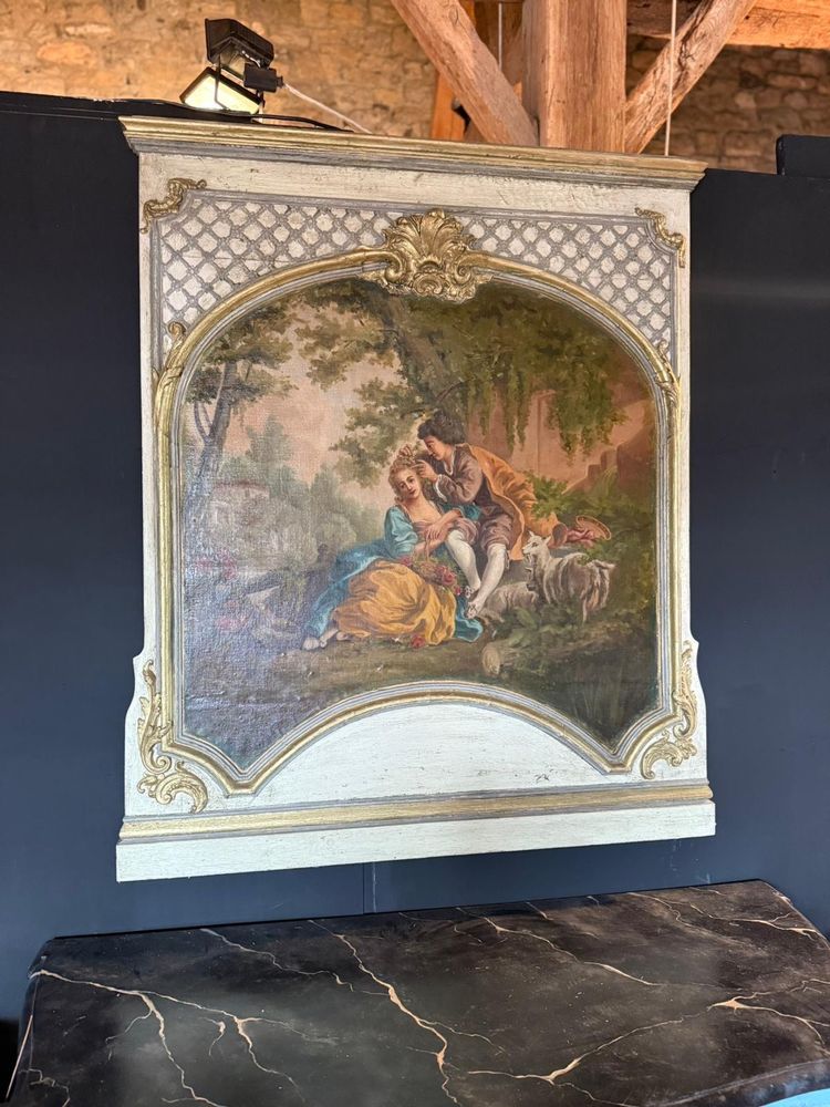 Peinture de boiseries ou de trumeaux datant du 19e siècle belle peinture 