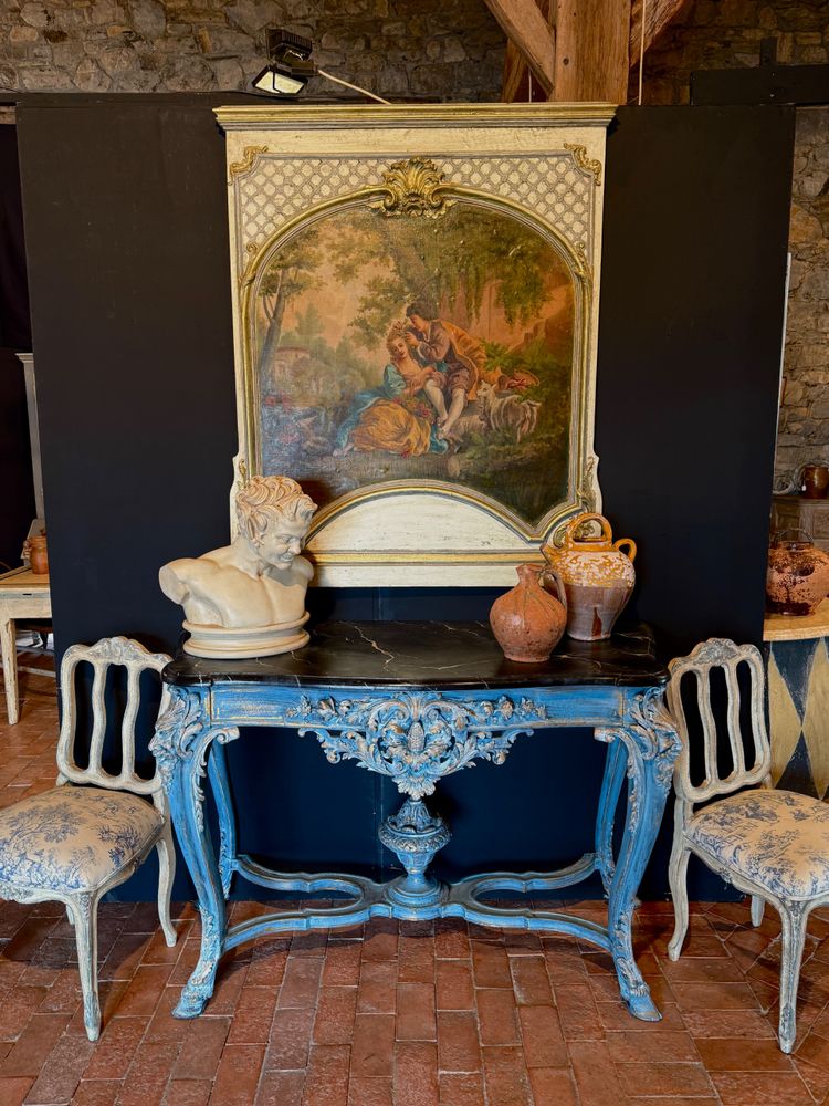 Peinture de boiseries ou de trumeaux datant du 19e siècle belle peinture 