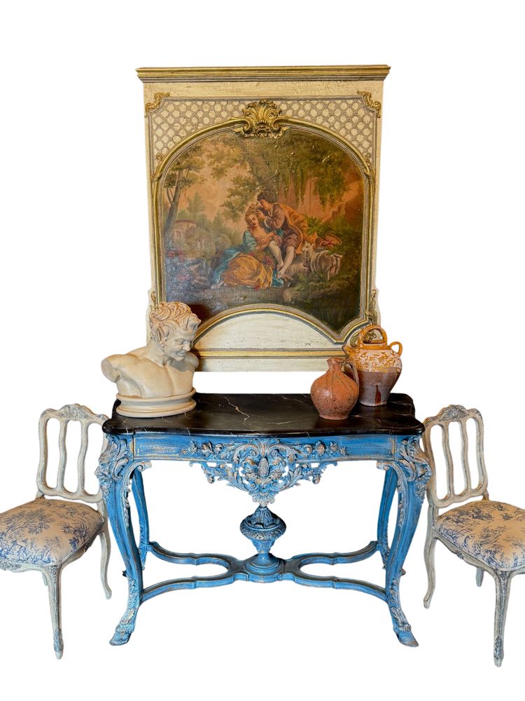 Peinture de boiseries ou de trumeaux datant du 19e siècle belle peinture 