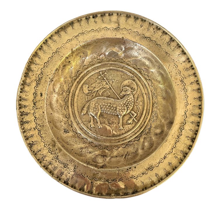 Plat d'Offrandes à Décor De l'Agnus Dei - XVIIIe