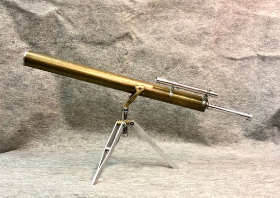 Lunette astronomique laiton, XXe siècle
