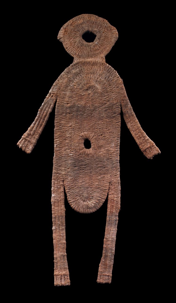 Timbuwarra-Figur, Stammeskunst, Ozeanische Kunst, Kultfigur Korbflechterei, Pazifische Kunst, 85 cm