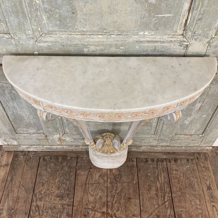 Console demie lune Louis XVI