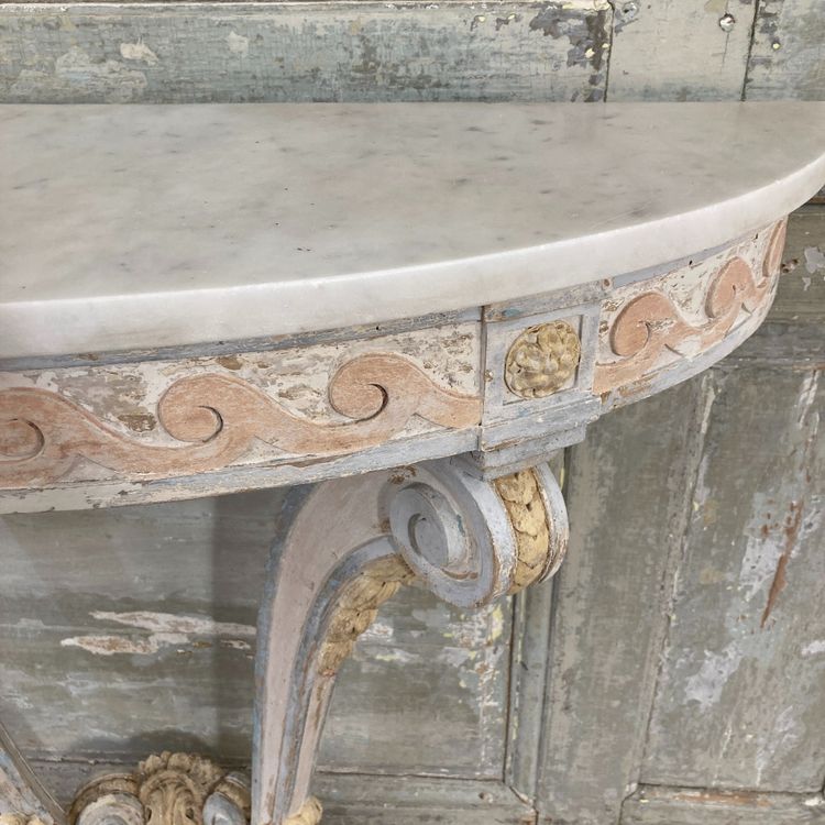 Console demie lune Louis XVI