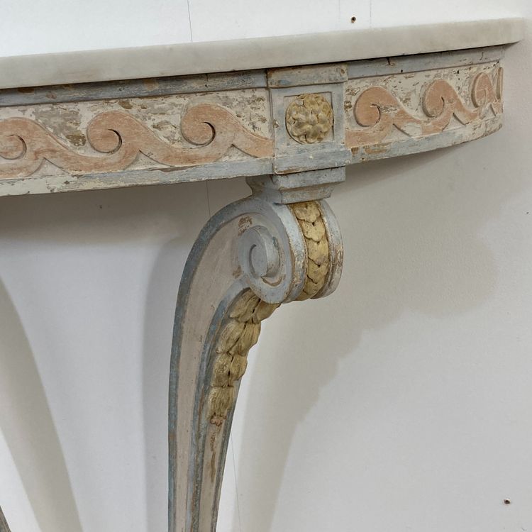 Console demie lune Louis XVI
