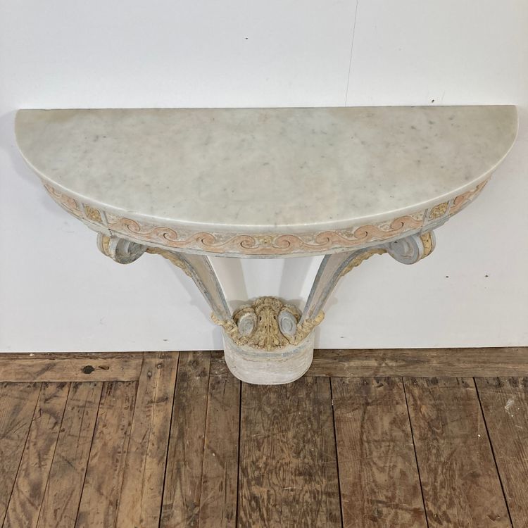 Console demie lune Louis XVI