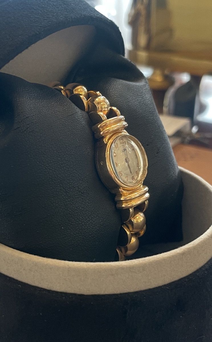 Armbanduhr aus 18 Karat Gold, Art Deco-Zeit
