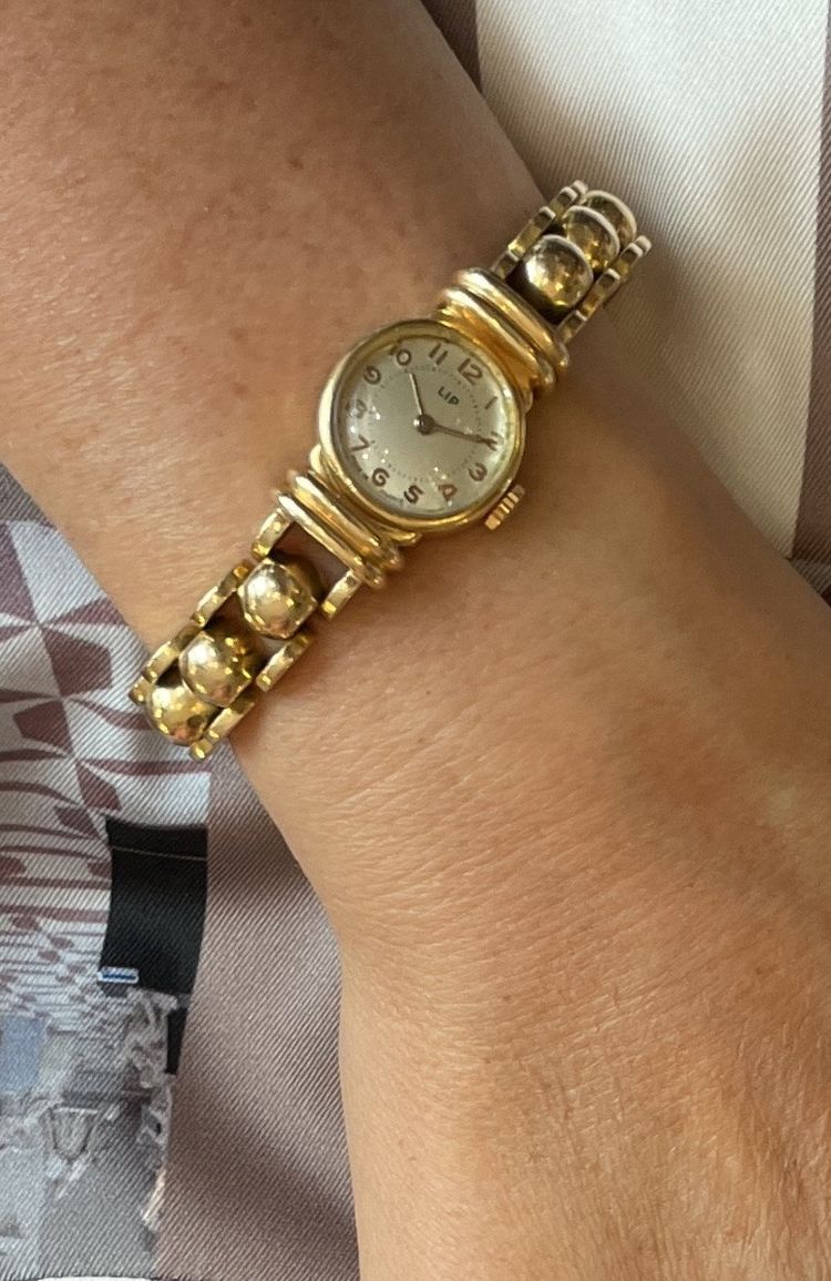 Armbanduhr aus 18 Karat Gold, Art Deco-Zeit