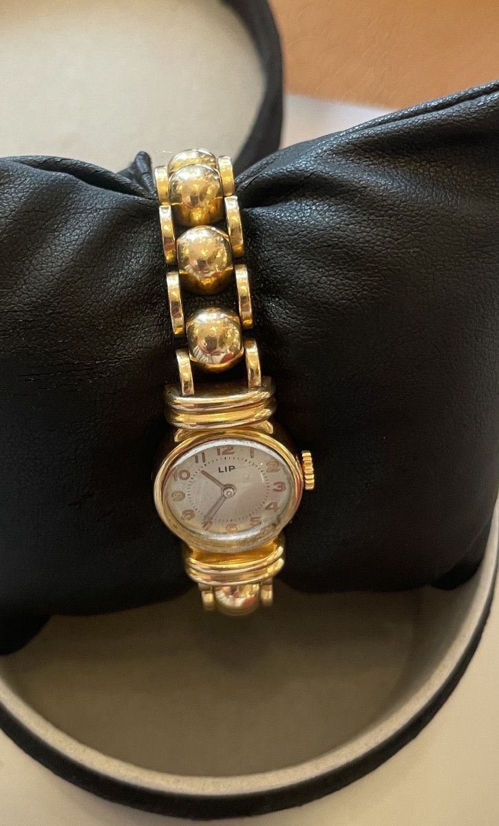 Armbanduhr aus 18 Karat Gold, Art Deco-Zeit