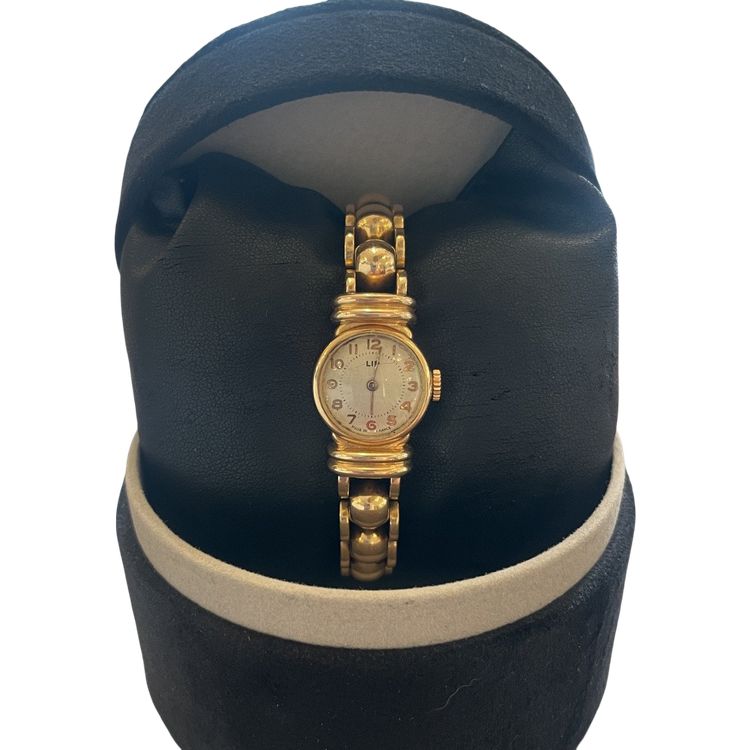 Armbanduhr aus 18 Karat Gold, Art Deco-Zeit