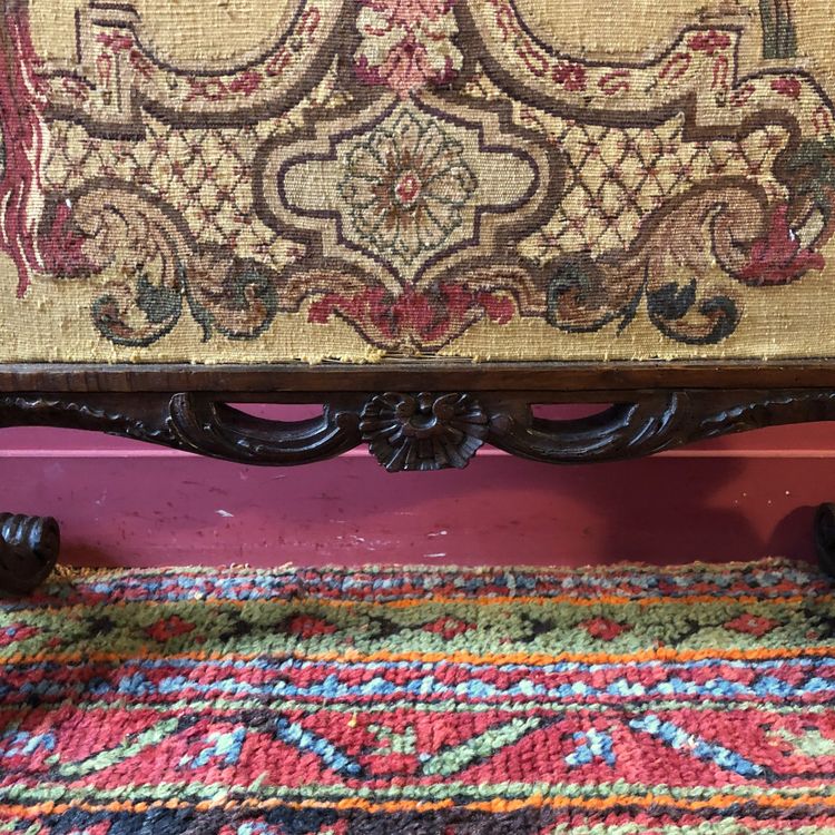 Kaminschirm und sein Originalblatt, Regency-Epoche