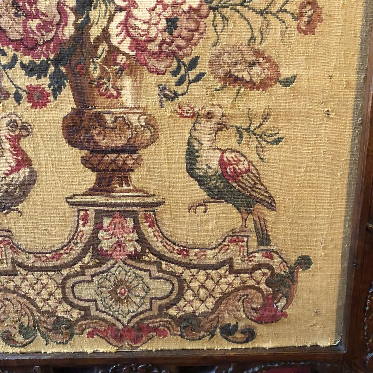 Kaminschirm und sein Originalblatt, Regency-Epoche