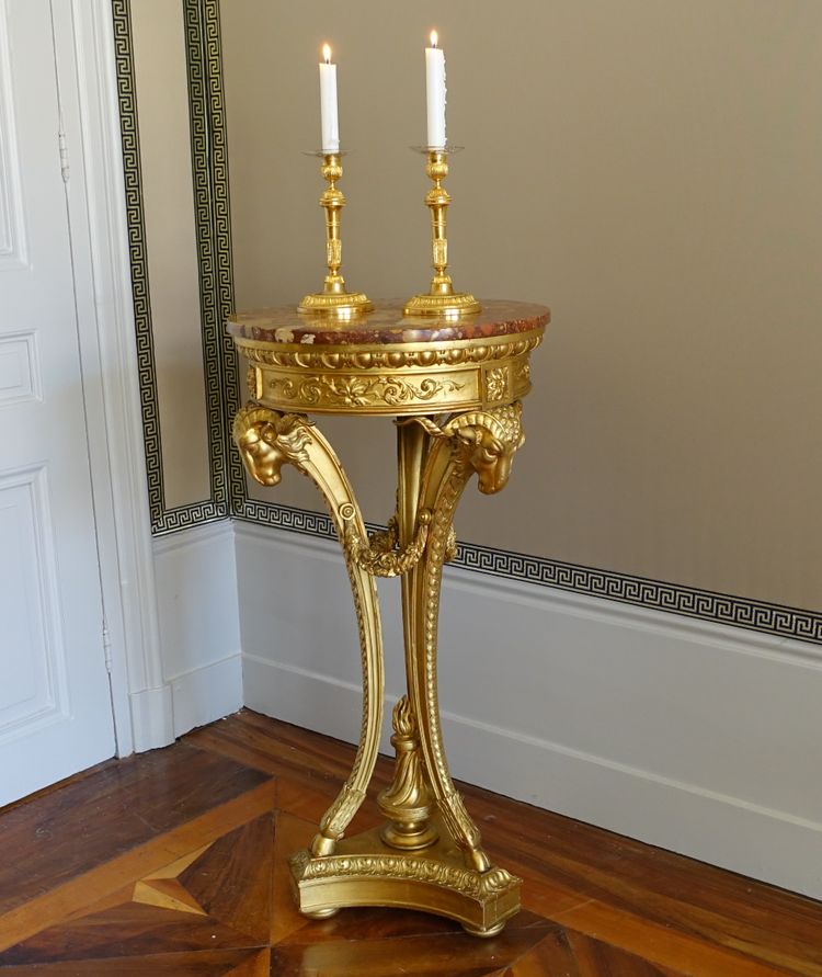 Pair of gilt bronze candlesticks, Louis XVI style, Napoleon III period