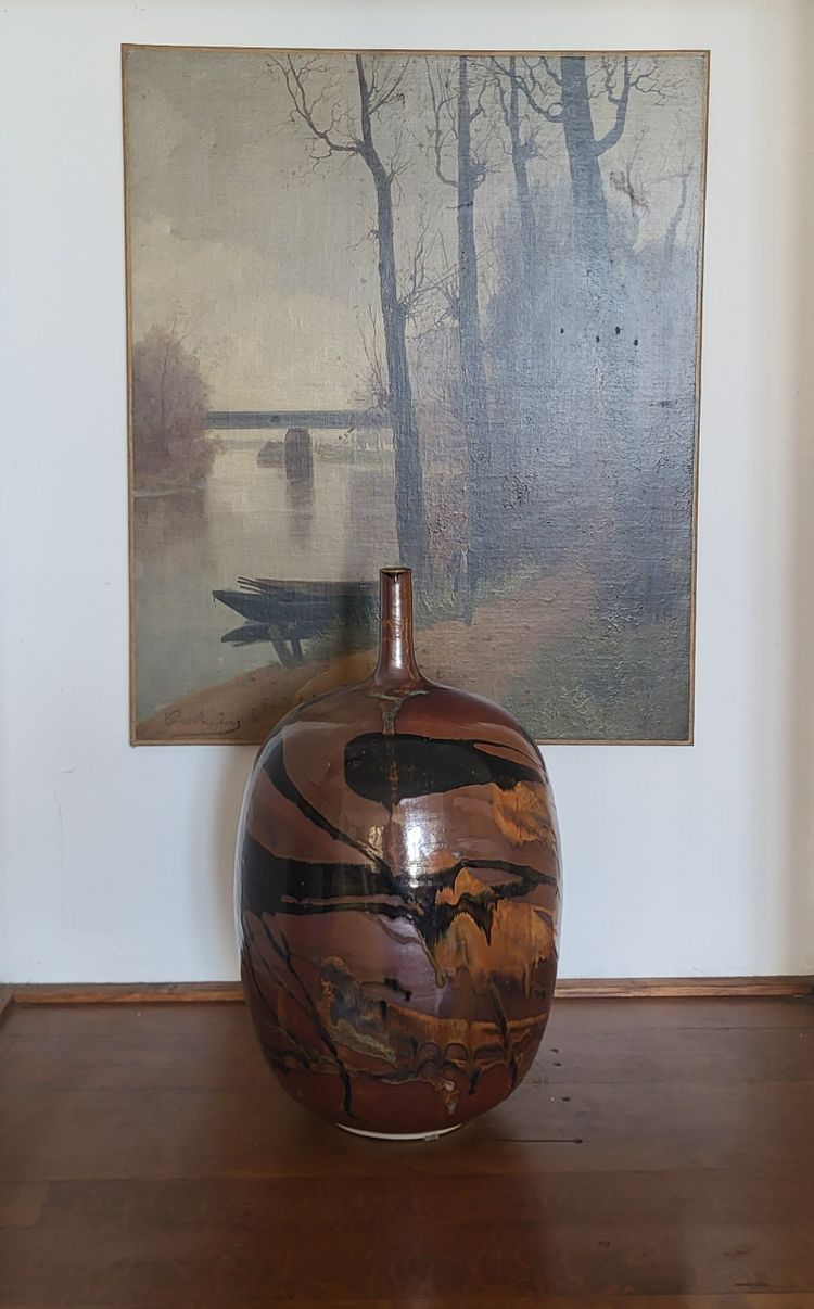 Francisco Pereira (1948-2023) stoneware vase / Puisaye