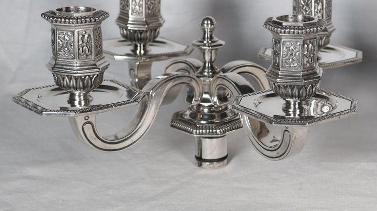 Pair of Christofle Dupérier candelabras 20th century
