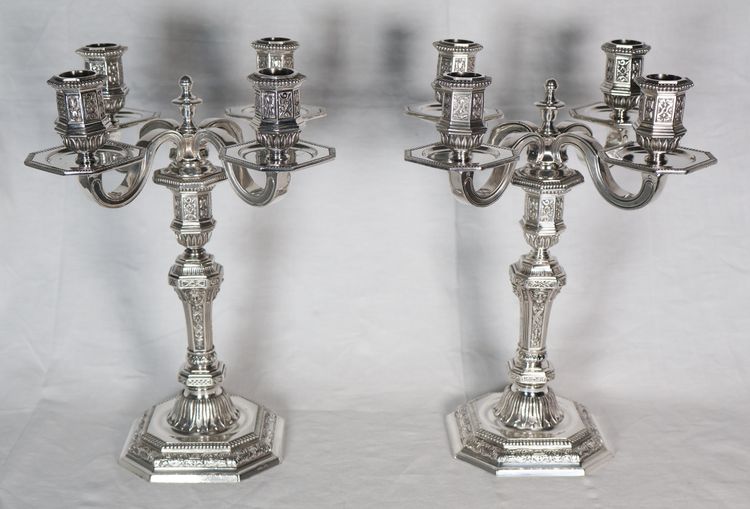 Pair of Christofle Dupérier candelabras 20th century