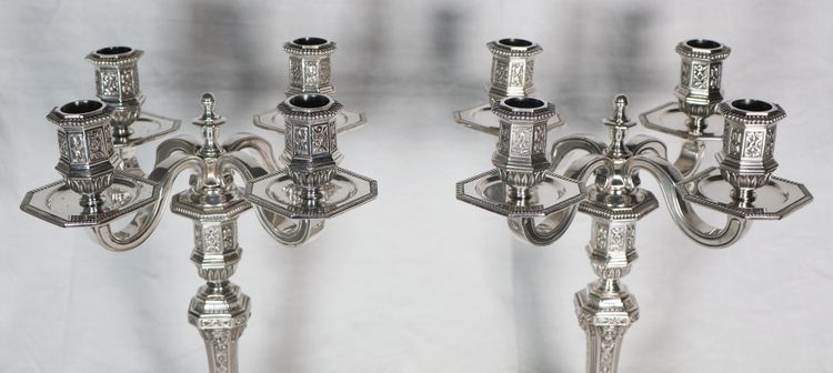 Pair of Christofle Dupérier candelabras 20th century