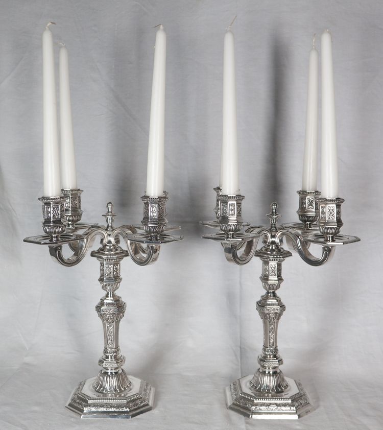 Pair of Christofle Dupérier candelabras 20th century