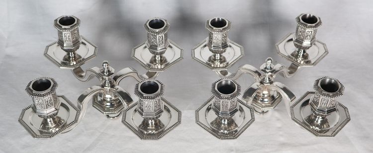 Pair of Christofle Dupérier candelabras 20th century