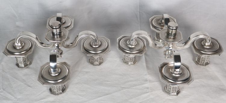 Pair of Christofle Dupérier candelabras 20th century