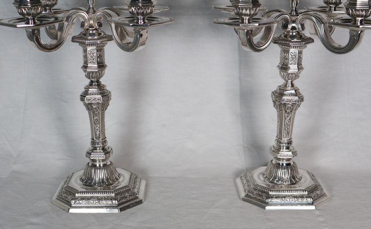 Pair of Christofle Dupérier candelabras 20th century