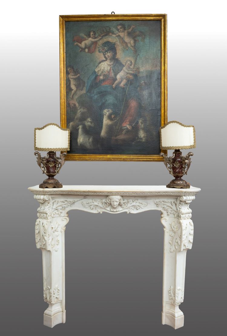 Antiker Kamin Louis XV Neapel Anfang 18.
