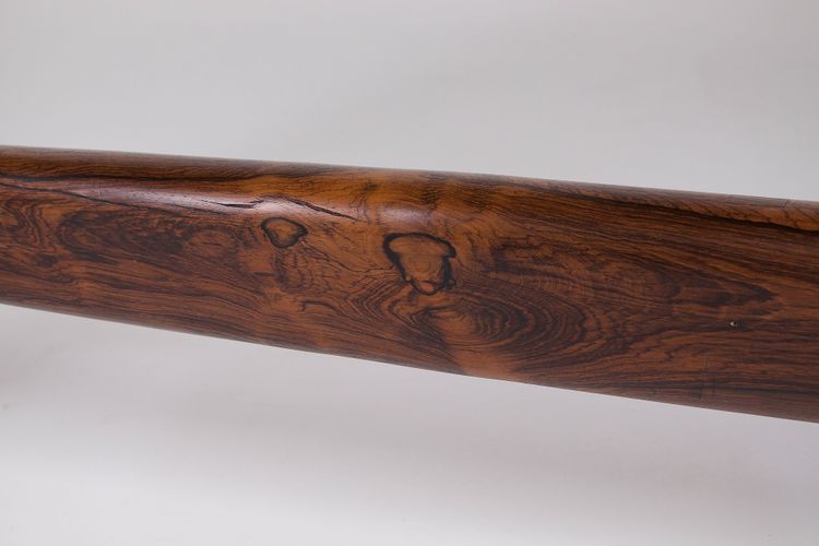 Sergio Rodriguez-style console table in exotic wood.