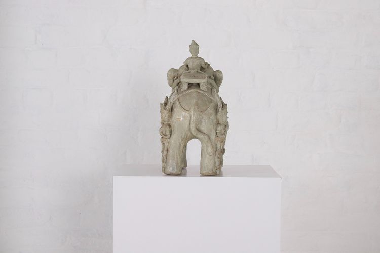 Elefante con guerrieri in celadon, Siam
